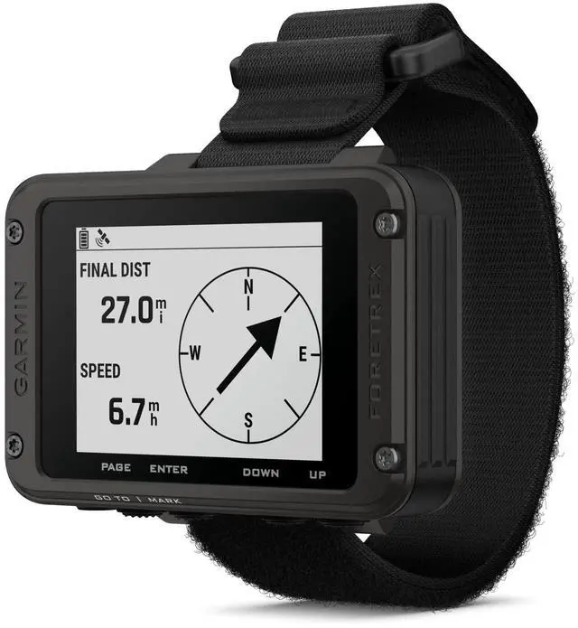 Alt view image 5 of 6 - Garmin Foretrex 801 Wrist-Mounted GPS Navigator with Tactical Features,with Strap with AAA Batteries and E-Bank Bundle
