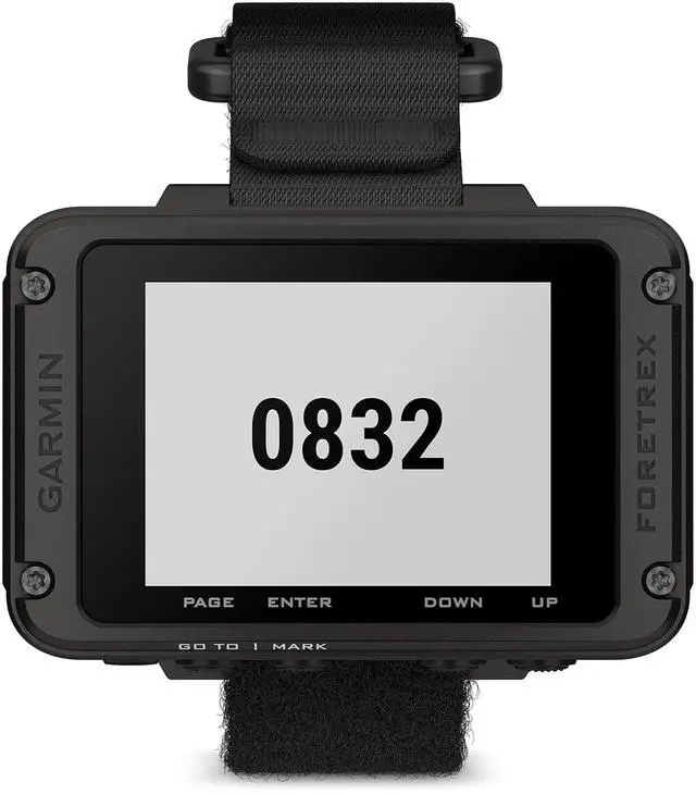Alt view image 6 of 6 - Garmin Foretrex 801 Wrist-Mounted GPS Navigator with Tactical Features,with Strap with AAA Batteries and E-Bank Bundle