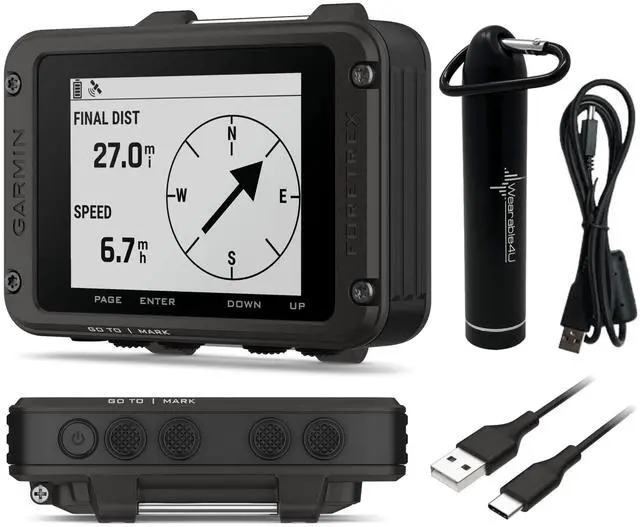 Main image of Garmin Foretrex 801 Wrist-Mounted GPS Navigator with Tactical Features, No Strap with E-Bank Bundle