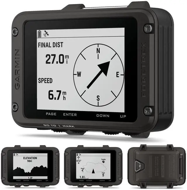 Alt view image 2 of 6 - Garmin Foretrex 801 Wrist-Mounted GPS Navigator with Tactical Features, No Strap with E-Bank Bundle