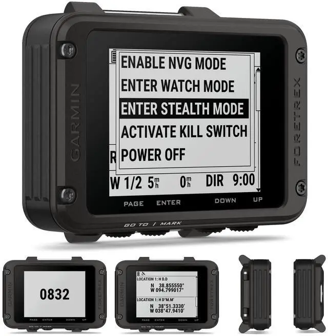 Alt view image 3 of 6 - Garmin Foretrex 801 Wrist-Mounted GPS Navigator with Tactical Features, No Strap with E-Bank Bundle