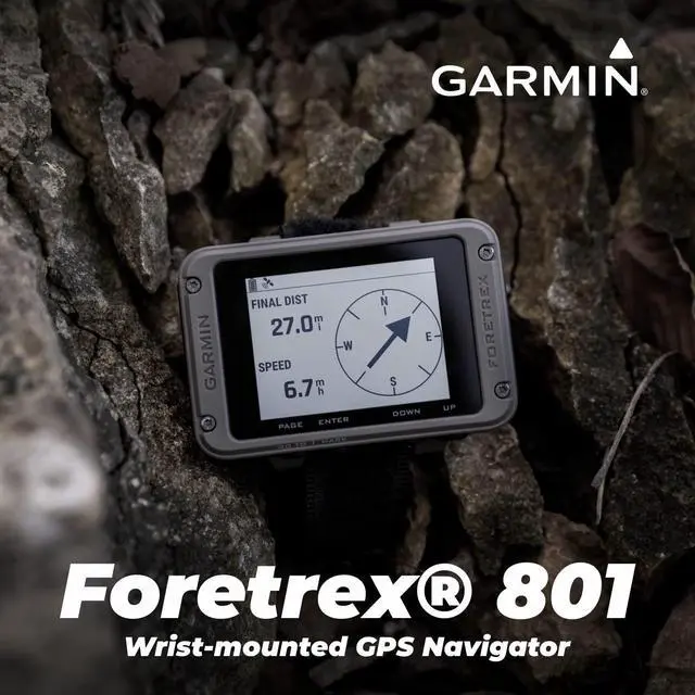 Alt view image 4 of 6 - Garmin Foretrex 801 Wrist-Mounted GPS Navigator with Tactical Features, No Strap with E-Bank Bundle