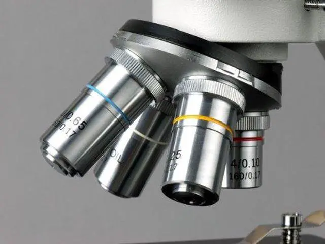 Alt view image 5 of 6 - M500B-LED Cordless Monocular Compound Microscope, WF10x and WF20x | 40X-2000X Magnification Range Compound Biological Microscope Cordless Battery Powered Built-In LED Illumination