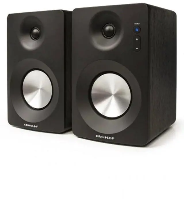 Main image of S100A-BK Stereo Powered Bluetooth Speakers, Black | Bluetooth In, 2.0 Powered Active Speakers, 120W Peak, Frequency Response 40Hz-20KHz, 4" Woofer, 1 Soft Dome Tweeter