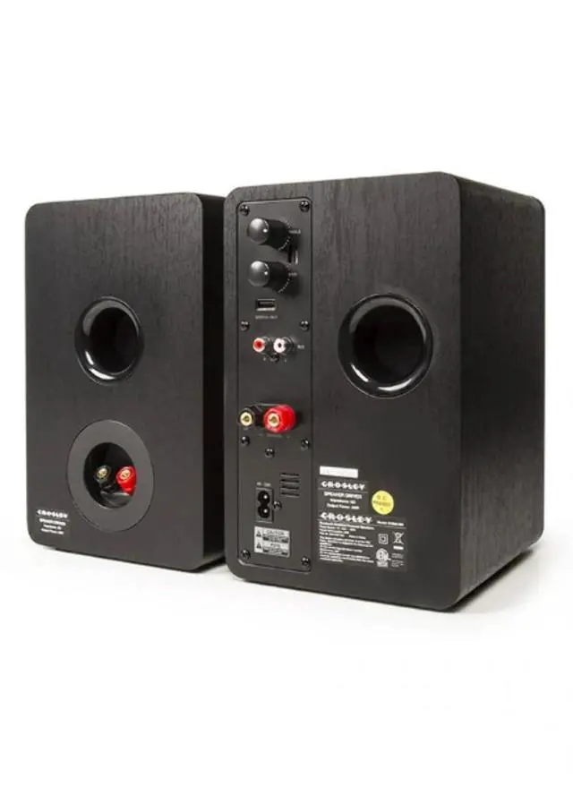 Alt view image 2 of 3 - S100A-BK Stereo Powered Bluetooth Speakers, Black | Bluetooth In, 2.0 Powered Active Speakers, 120W Peak, Frequency Response 40Hz-20KHz, 4" Woofer, 1 Soft Dome Tweeter
