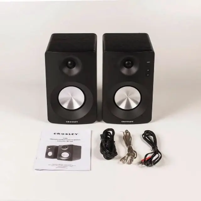 Alt view image 3 of 3 - S100A-BK Stereo Powered Bluetooth Speakers, Black | Bluetooth In, 2.0 Powered Active Speakers, 120W Peak, Frequency Response 40Hz-20KHz, 4" Woofer, 1 Soft Dome Tweeter