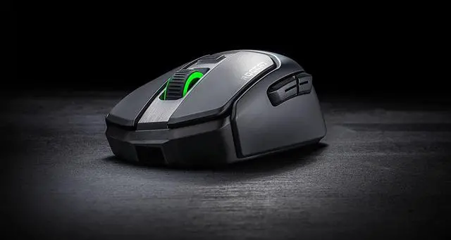 Alt view image 2 of 6 - Kain 200 Wireless PC Gaming Mouse, AIMO RGB Backlit Lighting, Owl-Eye Optical Sensor, Ergonomic Mouse Feel, 5 Side Buttons, Adjustable Up to 16,000 DPI, Up to 50 Hour Battery Life, Black