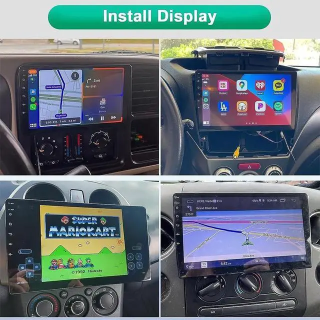 Alt view image 2 of 6 - 10"Double Din Car Stereo for Cadillac DTS 2006 2007 2008 2009 2010 2011, 4+64G Touch Screen Radio for Cadillac DTS 2006-2011 Head Unit with Wireless Carplay GPS Navigation Bluetooth with Backup Camera