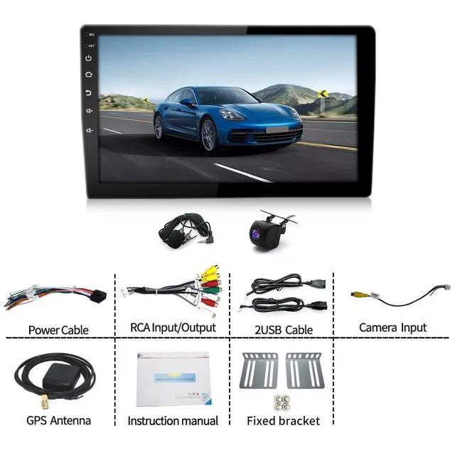 Alt view image 6 of 6 - 10"Double Din Car Stereo for Cadillac DTS 2006 2007 2008 2009 2010 2011, 4+64G Touch Screen Radio for Cadillac DTS 2006-2011 Head Unit with Wireless Carplay GPS Navigation Bluetooth with Backup Camera