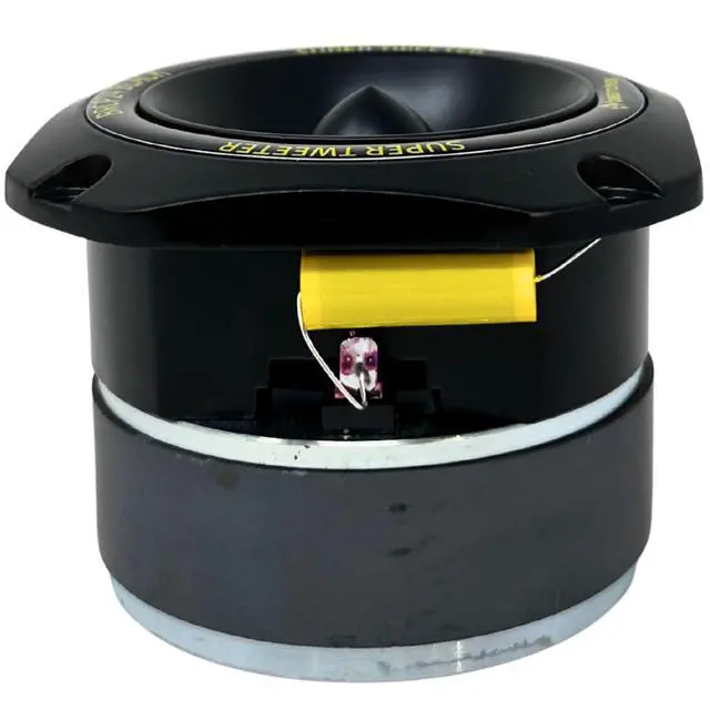 Alt view image 3 of 5 - BRCP24 Black 4" Bullet Tweeter, 400W Peak/200W RMS, 8-Ohm Die-Cast Aluminum Body, High-Output (up to 110 dB), 4kHz-20kHz Frequency Response (Black) (8)