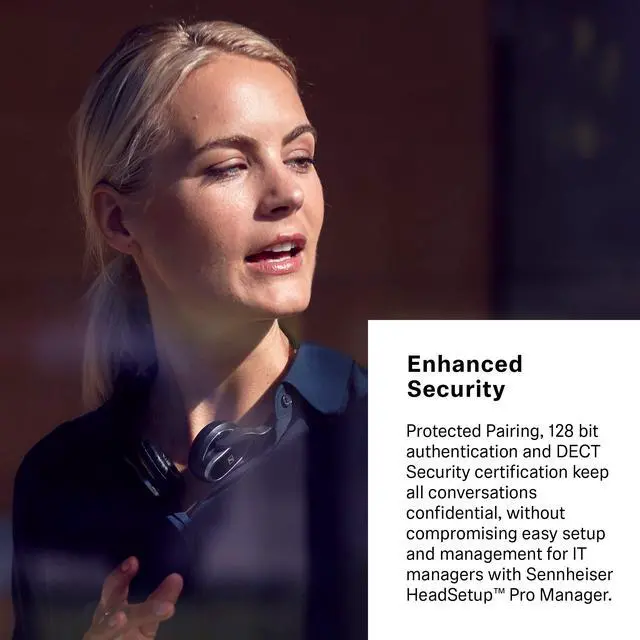 Alt view image 3 of 6 - SD Pro 2 (506008) - Double-Sided Multi Connectivity Wireless Headset for Desk Phone & Softphone/PC Connection, Ultra Noise-Cancelling Microphone (Black)