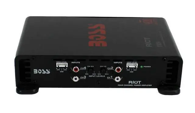 Alt view image 4 of 6 - Boss Audio Riot R1004 400 Watt 4 Channel Car Power Amplifier Amp Mosfet (2 Pack)