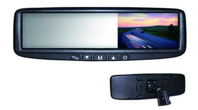 Main image of BOYO VTB44M - Replacement or Clip-on Rear-View Mirror with 4.3" TFT-LCD Backup Camera Monitor