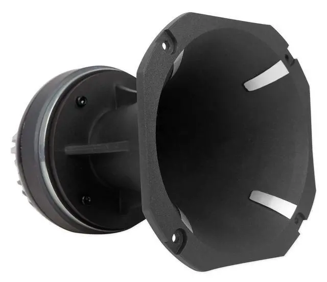 Alt view image 2 of 6 - HT120 2-Pack 2" Car/Pro Aluminum Horn Titanium Tweeter | 360W Peak/120W RMS, Compression Driver, 34oz Magnet, 2" Kapton Voice Coil, Ferrofluid Cooling, 8 Ohms, Bolt-On, Shallow Mount