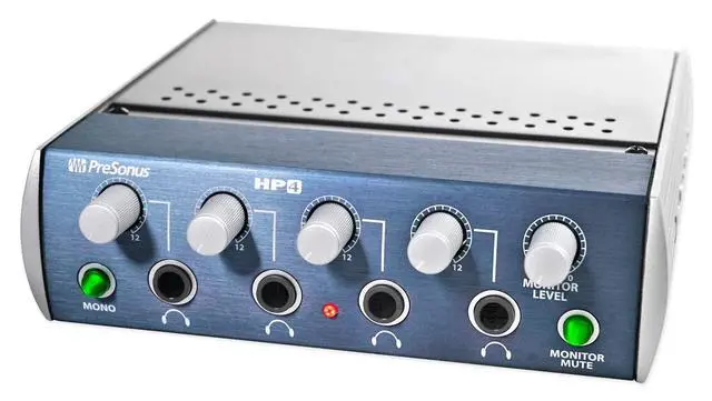 Alt view image 3 of 5 - Bundle: HP4 Headphone Amplifier Bundle with (4) HD9 Studio Headphones and 2x2 USB Audio Recording Studio Interface (2 Items)