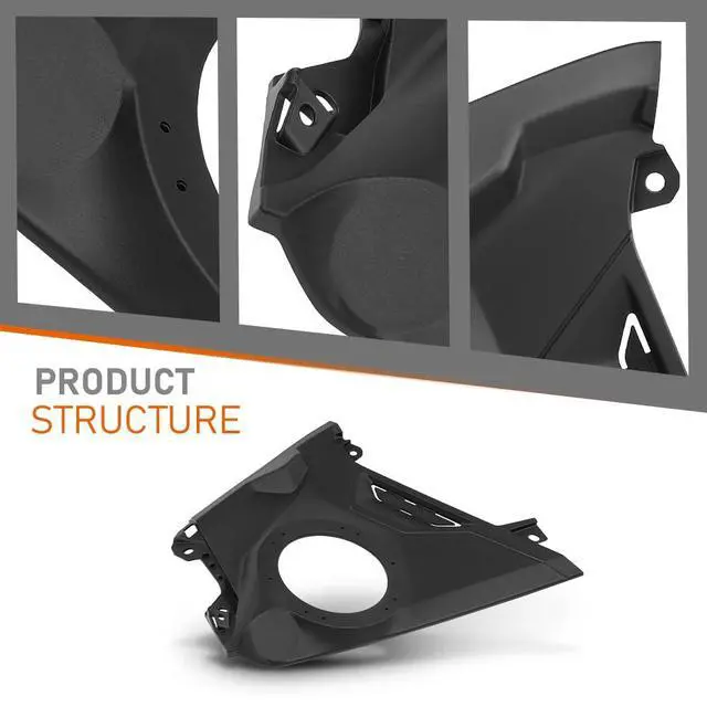 Alt view image 5 of 6 - Door Stereo Front Dash 6.5" Speaker Panels | Compatible with Can-Am Maverick R 2024+ All Models, Can-Am Maverick R Max 2025+ Black