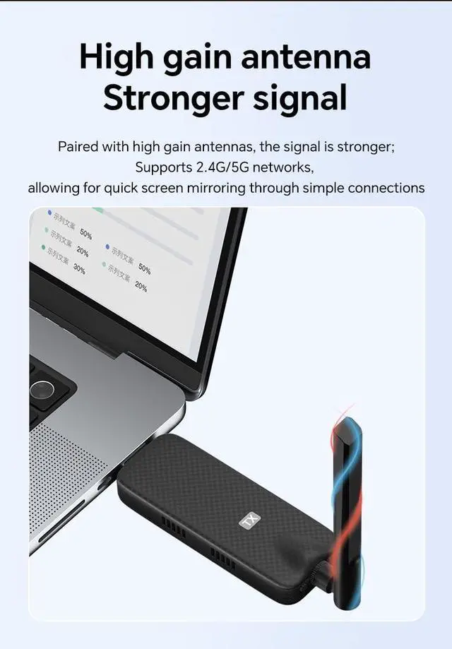 Alt view image 4 of 6 - Wireless, 4 Receiver and Transmitter USB-C Extender Kit, 50m Long-Range, Plug & Play, Dual Antennas, 2.4G/5G, No Lag, Multi-Screen Display, for TV, Projector, Monitor, PC, Laptop, PS4