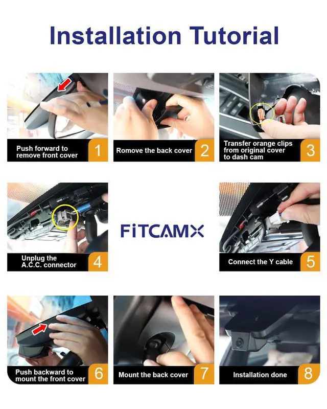 Alt view image 5 of 6 - 4K Dash Cam Suitable for Toyota Sienna 2021-2026 LE Limited XLE Platinum XSE (XL40), Integrated OEM Look, UHD 2160P Video, Loop Recording, WiFi & APP, G-Sensor, Easy to Install, 64GB Card