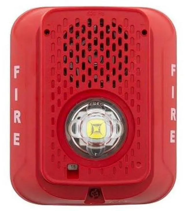 Main image of P2RLED-LF Wall Mount Low-Frequency Sounder Strobe, Red
