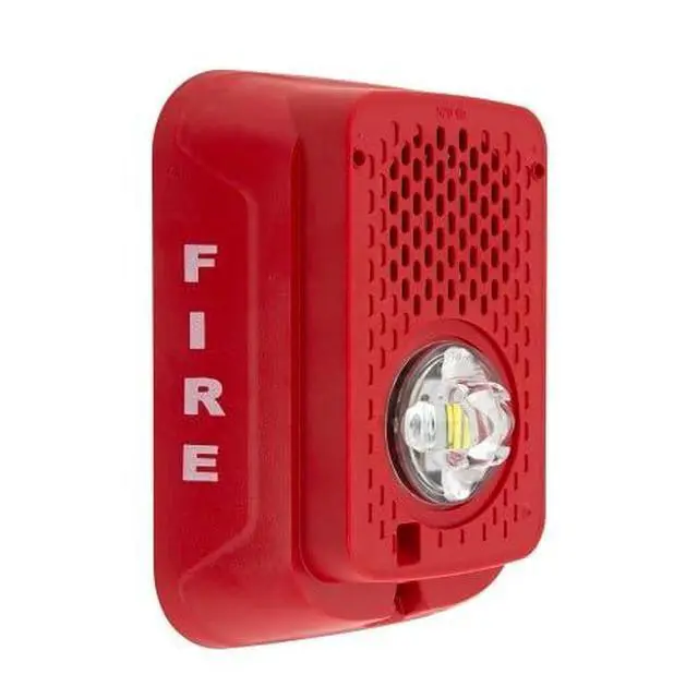 Alt view image 2 of 3 - P2RLED-LF Wall Mount Low-Frequency Sounder Strobe, Red