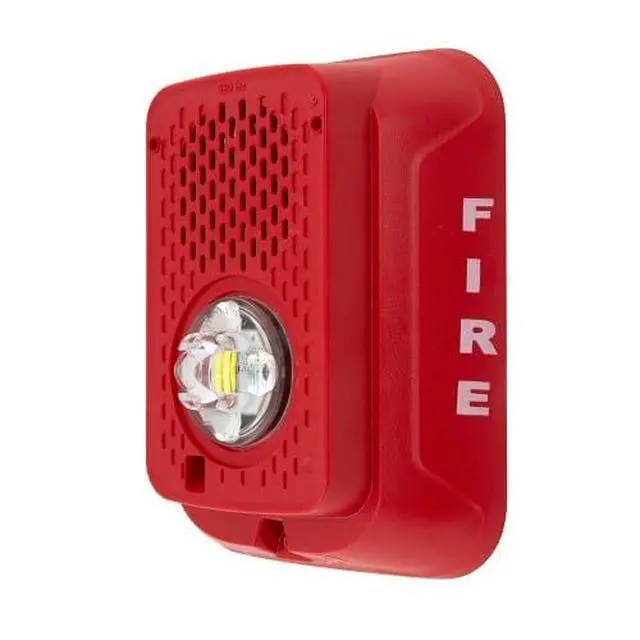 Alt view image 3 of 3 - P2RLED-LF Wall Mount Low-Frequency Sounder Strobe, Red