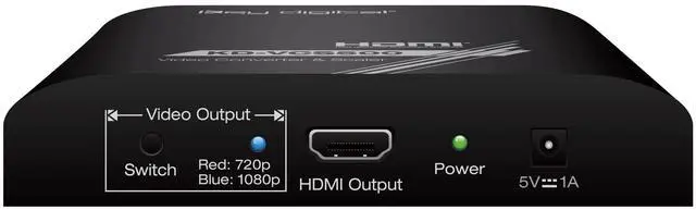 Alt view image 3 of 4 - KD-VCS500: VGA to HDMI Converter Scaler converts VGA Video and Analog Audio to Digital HDMI Video and Audio