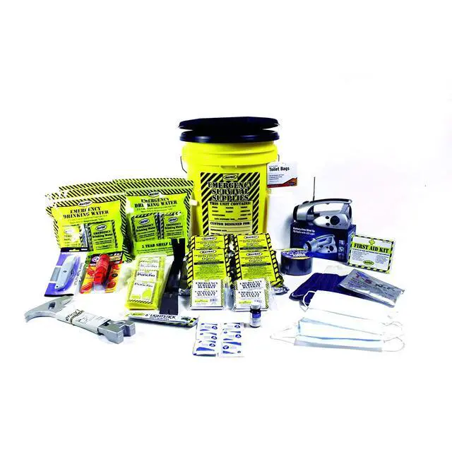 Alt view image 6 of 6 - Deluxe Emergency Kit w/ Honey Bucket - 4 Person - KEX4P