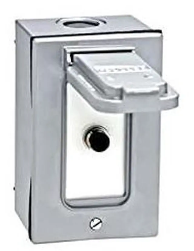 Main image of 1BXC Nema 4 Exterior One Button With Protective Cover Surface Mount Control Station Weather