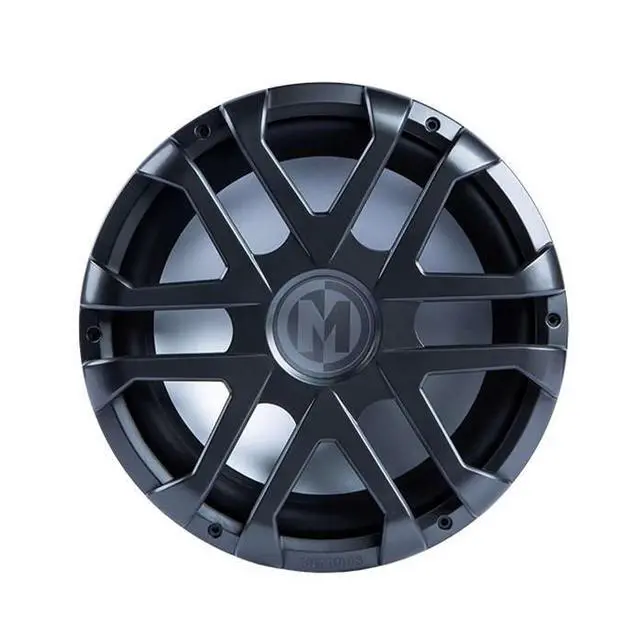 Alt view image 4 of 6 - MM1224 12 in Marine Subwoofer Grill Bundle | 12 in marine subwoofer with integrated RGB LEDs and selectable 2 or 4 ohm impedance, plus white MXA12GW 12 in grill