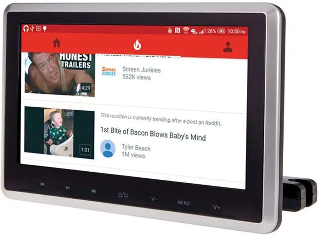 Alt view image 2 of 4 - PHD-101 10.3" Universal Headrest Monitor with DVD Player, IR & FM Transmitters & Android PhoneLink