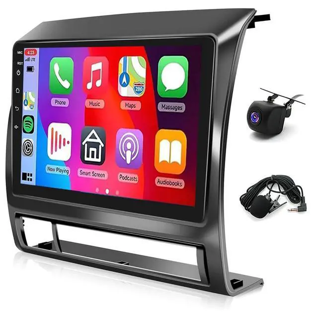 Alt view image 2 of 6 - 2+64G Double Din Car Radio for Toyota Tacoma 2005-2015, 4 Core 9 Inch Android 14 Touch Screen Car Stereo with Wireless Carplay Android Auto Bluetooth GPS AHD Backup Camera WiFi DSP SWC FM Mirror Link