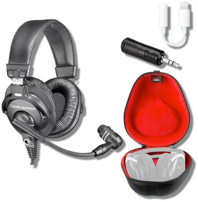 Main image of BPHS1 Broadcast Stereo Headset with Gator Headphone Case, Calrad 42-222 Lightning to 3.5mm Headphone Adapter, GMP-112 1/4 in TRS to 3.5 mm TRS Adapter and Polishing Cloth