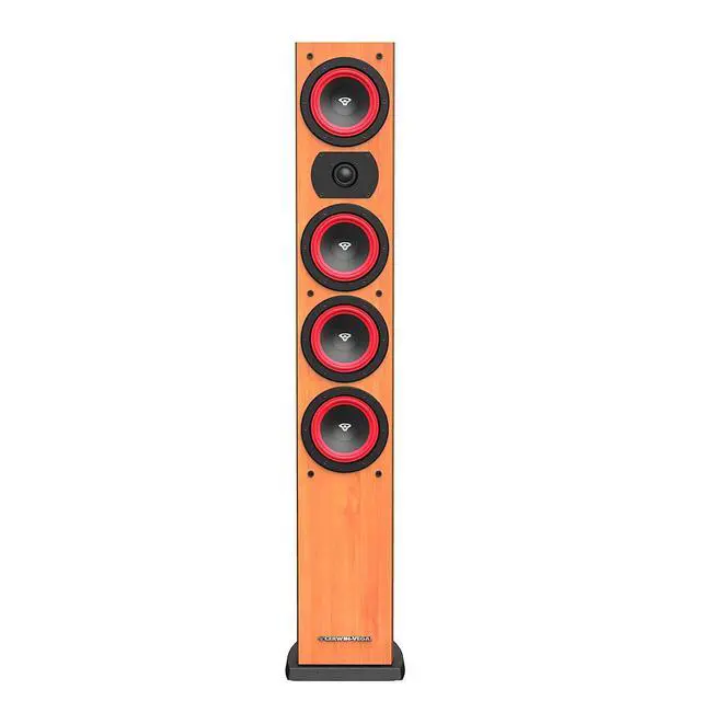 Alt view image 2 of 3 - Home Audio LA44C 4" 280W 3-Way Tower Speaker Single Unit (Cognac)