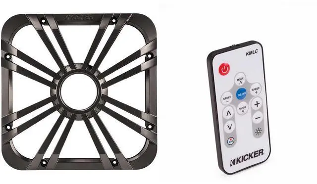 Main image of L7 12" LED Grille Kit Charcoal (11L712GLC) with LED Controller Fits Solo-Baric 11S12L7 Marine Subwoofer Upgrade