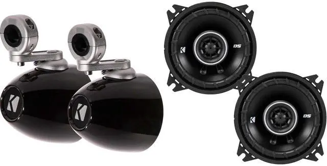 Main image of Mini Wake Tower Marine Enclosures Loaded 4" 43DSC Speakers