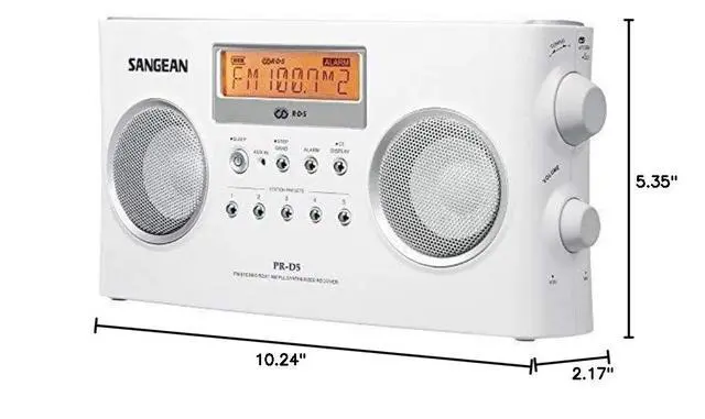 Alt view image 2 of 2 - All in One Compact Portable Digital AM/FM Radio with Built-in Stereo Speaker, Earphone Jack, Alarm Clock Plus 6ft Aux Cable to Connect Any iPod, iPhone or Mp3 Digital Audio Player