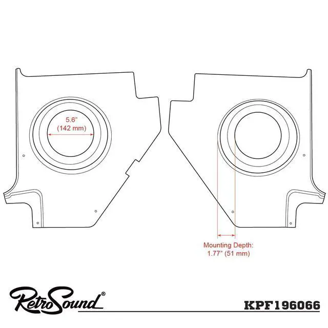 Alt view image 2 of 2 - KP-F19-6066 Ford Falcon Kick Panels, 1 Pack