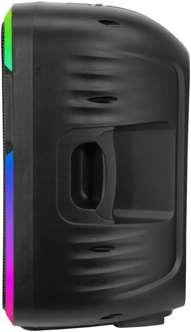 Alt view image 4 of 6 - IQ Sound IQ-4715DJBT 15-inch Portable Bluetooth Speaker w/ True Wireless Stereo, LED Light Show, FM Radio, Tripod, Mic, SD/USB/AUX/Mic Input, Rechargeable Battery, EQ Controls, 80W Power, Carry Handle