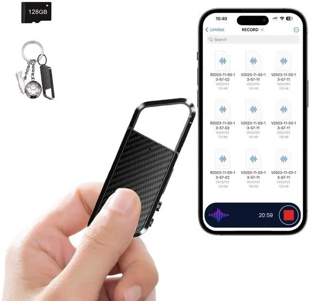 Main image of Voice Activated Recorder - Recording Device with Noise Reduction DSP 5.0 Digital Vioce Recorder with Playback for Lecture & Meeting - Portable Audio Recorder -128G