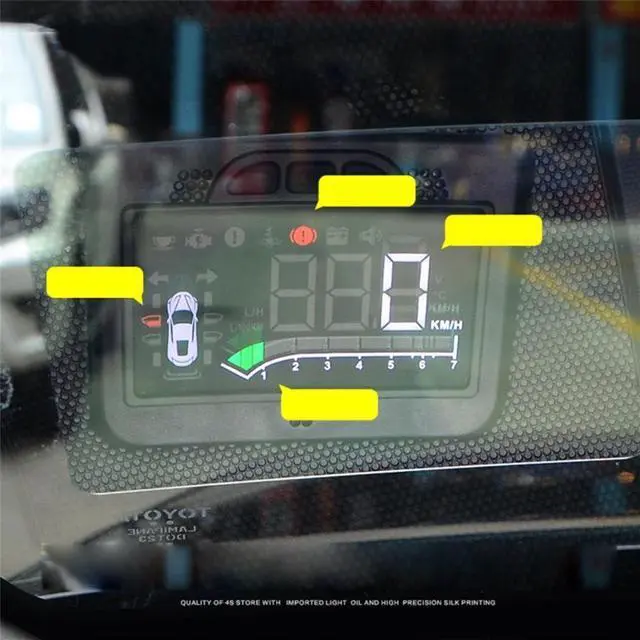 Alt view image 5 of 6 - for Toyota 4Runner 2010-2019 Car Accessories Head Up Display HUD Black A Set