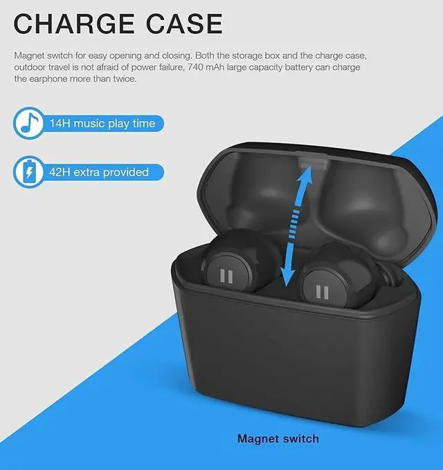 Alt view image 6 of 6 - Zum Truly Wireless Bluetooth 5 Stereo Earbuds, Black (Zum-BT-TWS-2)