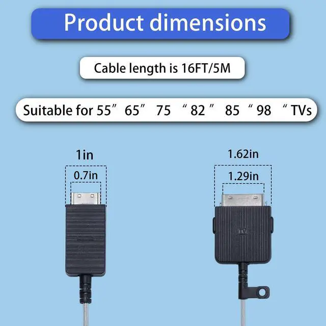 Alt view image 2 of 6 - 5m /16.4ft BN39-02436B One Connect Cable Compatible with Samsung Q900R TV | One Connect Cable for QN55Q900RBFXZA QN65Q900RBFXZA QN75Q900RBFXZA QN82Q900RBFXZA