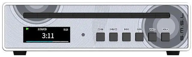 Main image of SMSL PL100 PRO Multi-Function CD Player 2X CS43131 High-End DAC Chips Supports Lossless MQA Playback with Remote Control (Silver)