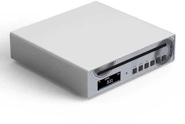 Alt view image 2 of 6 - SMSL PL100 PRO Multi-Function CD Player 2X CS43131 High-End DAC Chips Supports Lossless MQA Playback with Remote Control (Silver)