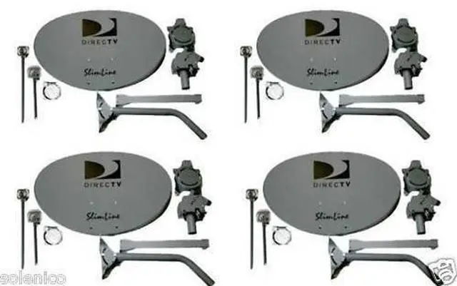 Main image of LOT 4 Slimline DTV Dish Antennas KA/KU HD MPEG4 W/MONOPOLES NO LNBF