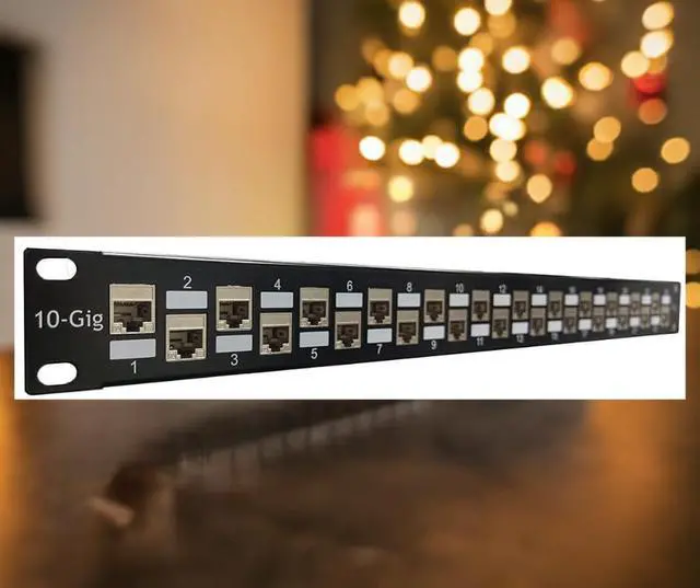 Alt view image 2 of 6 - R.J. Enterprises-SDPP-24-C6AS-2 No Punch Down, C6A/C6/C5e, 24 Port Patch Panel,(1 U, Ethernet, Rackmount, Tool-Less, Feed Through, Fully Shielded & Non-Shielded) PoE+ Compliant,Wire Management