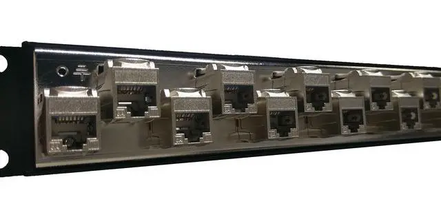 Alt view image 4 of 6 - R.J. Enterprises-SDPP-24-C6AS-2 No Punch Down, C6A/C6/C5e, 24 Port Patch Panel,(1 U, Ethernet, Rackmount, Tool-Less, Feed Through, Fully Shielded & Non-Shielded) PoE+ Compliant,Wire Management