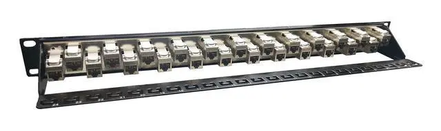 Alt view image 5 of 6 - R.J. Enterprises-SDPP-24-C6AS-2 No Punch Down, C6A/C6/C5e, 24 Port Patch Panel,(1 U, Ethernet, Rackmount, Tool-Less, Feed Through, Fully Shielded & Non-Shielded) PoE+ Compliant,Wire Management