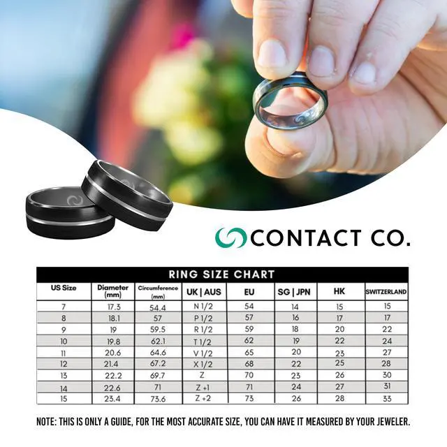 Alt view image 6 of 6 - Tungsten Elite Smart Ring with Instant App-Free Sharing, Size 15 | Business Networking for Professionals, Instantly Share s, Social Links & Profiles with One Tap, No App Needed
