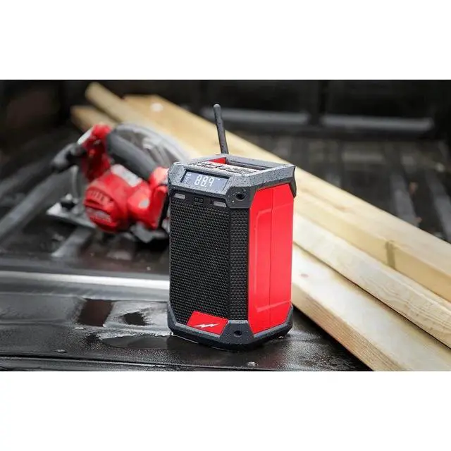 Alt view image 5 of 5 - 2951-20 for Milwaukee M12 12V Radio + Charger Length 5.39in Width 5.67in Height 9.21in - Black/Red